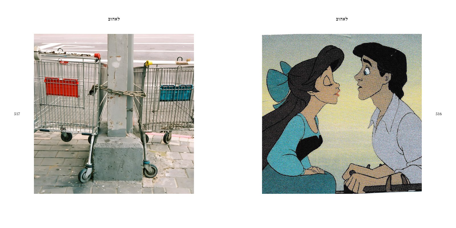A spread: shopping carts facing the Little Mermaid.