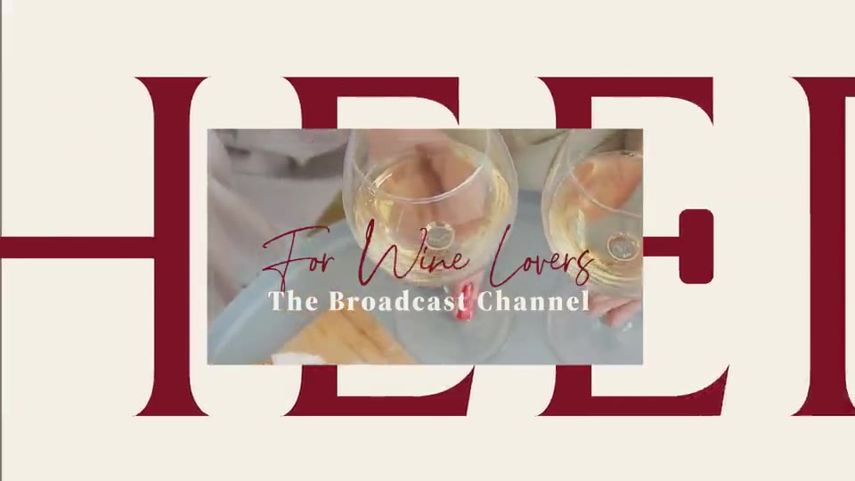 The letters of CHEERS in wine red, with the channel’s claim in a cream card.
