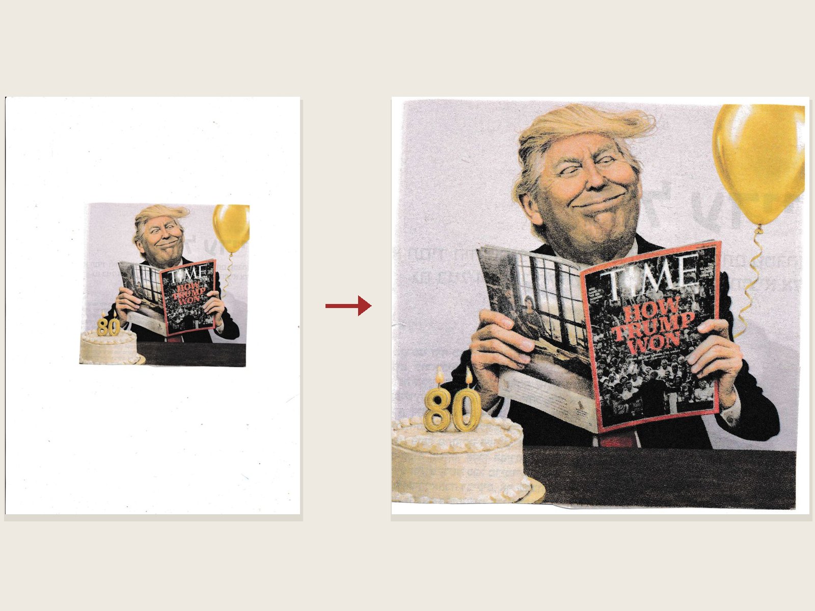 A newspaper scan, and the square image the scan archive made of it.